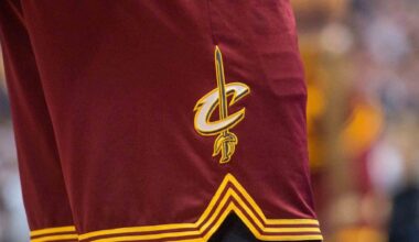 A Cleveland Cavaliers logo on shorts