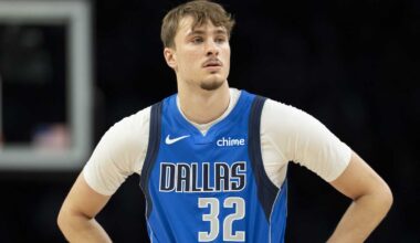 Cooper Flagg looks on