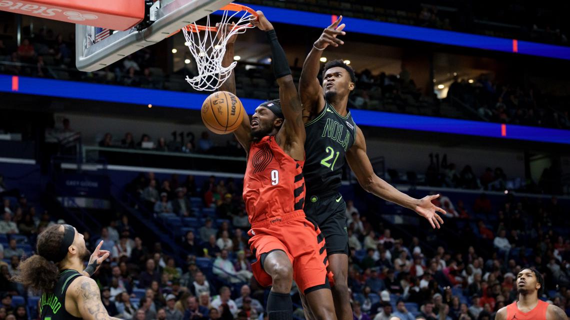 Poole scores 22 and the Pelicans snap their 7-game skid with a 143-120 win over the Trail Blazers