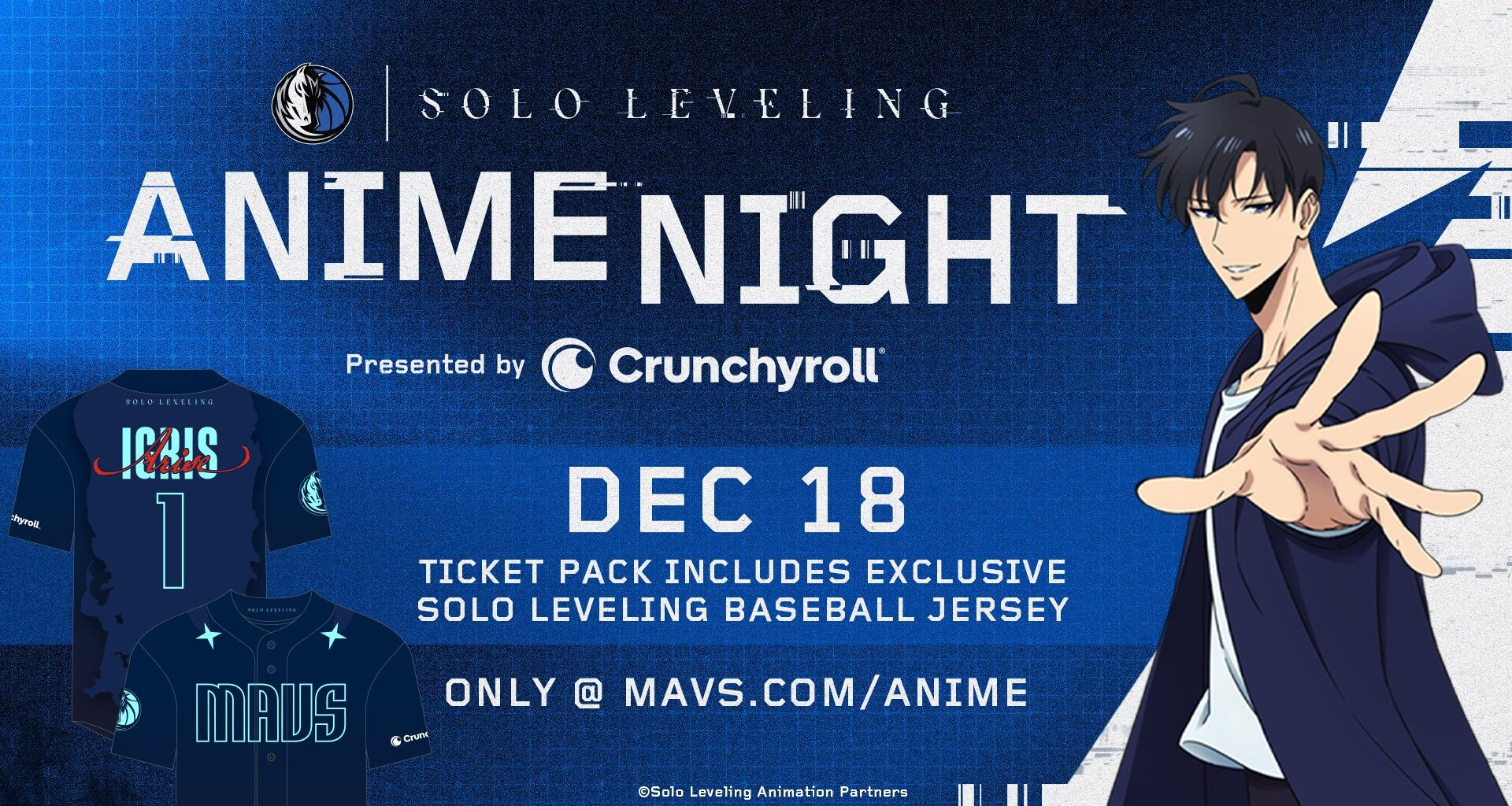 NBA’s Dallas Mavericks Hosts Solo Leveling “Anime Night” Event on December 18