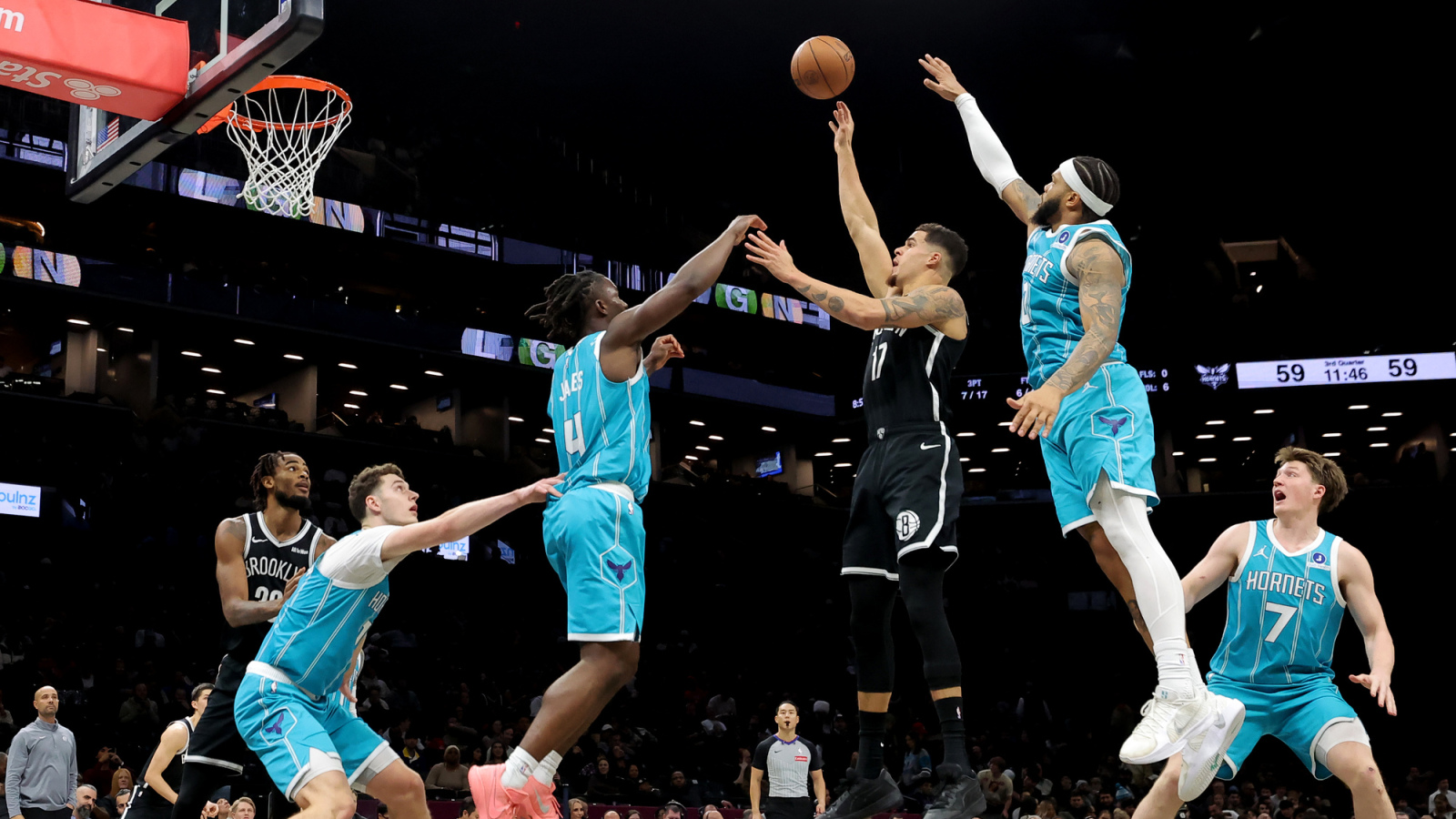 Nets snap four game losing streak, defeat Hornets 116-103