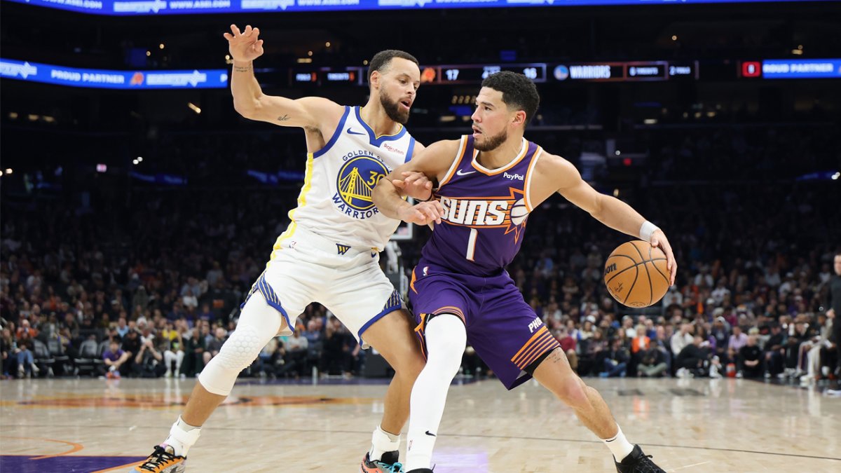 Steph Curry signs Devin Booker’s shoes after Warriors’ loss – NBC Sports Bay Area & California