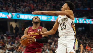 Donovan Mitchell and Sam Merrill propel Cavaliers to 141-118 victory over Pelicans