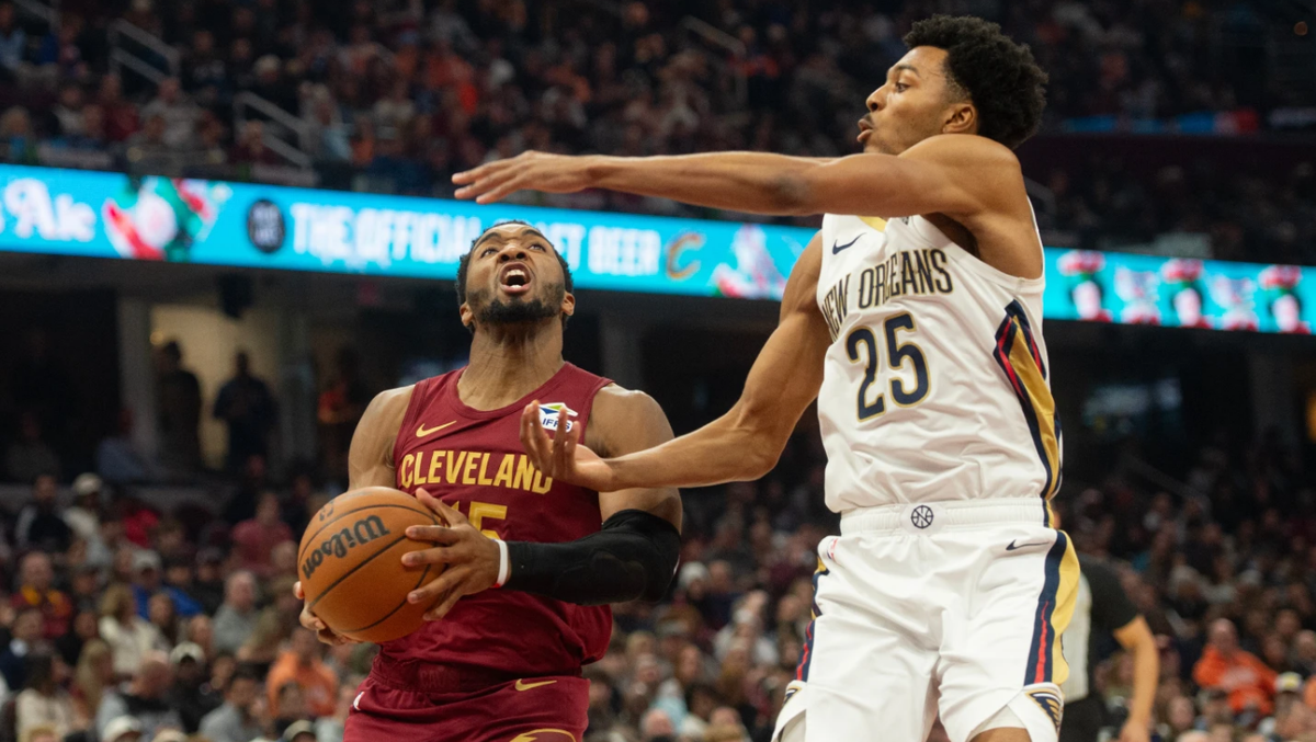 Donovan Mitchell and Sam Merrill propel Cavaliers to 141-118 victory over Pelicans