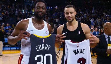 Dwyane Wade Reacts to Stephen Curry Honoring Him at the Miami Heat Arena