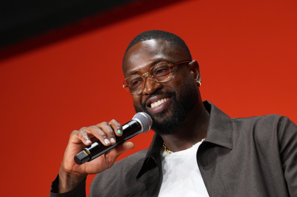 Dwyane Wade speaking at The New York Times Well Festival.