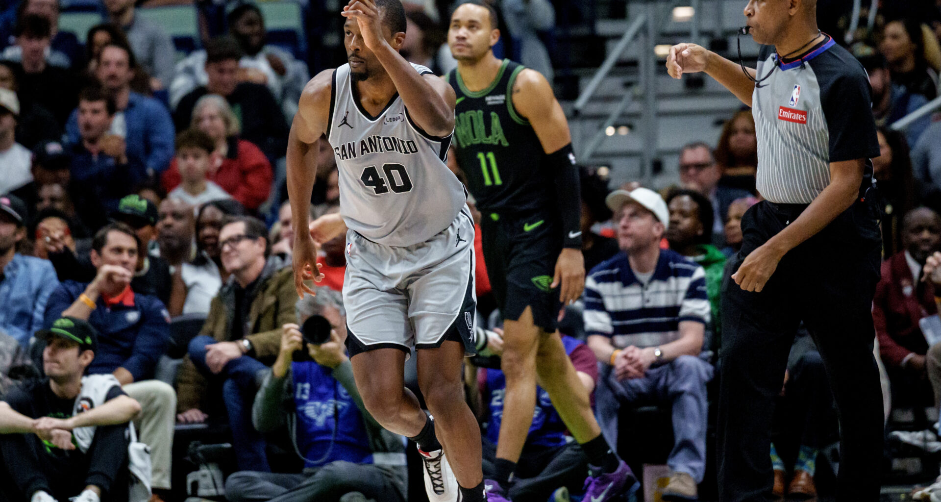 Spurs spoil Queen's first triple-double and hold on to beat the Pelicans 135-132