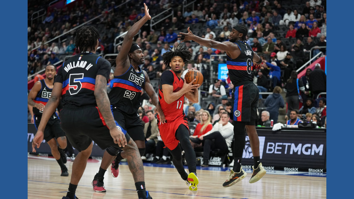 Cade Cunningham has 29 points and 9 assists in Pistons' 122-116 win over Trail Blazers