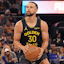 Golden State Warriors guard Stephen Curry (30) shoots a three-pointer against the Houston Rockets in the second quarter at Chase Center.