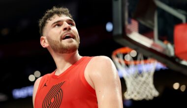 Portland Trail Blazers Center Donovan Clingan Questionable v. Grizzlies