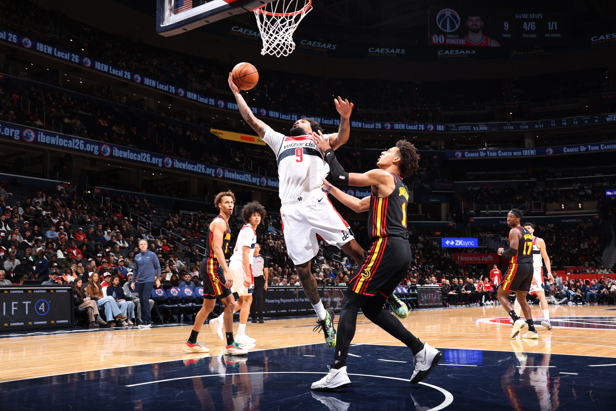 Washington Wizards forward Justin Champagnie played well in a starting role.