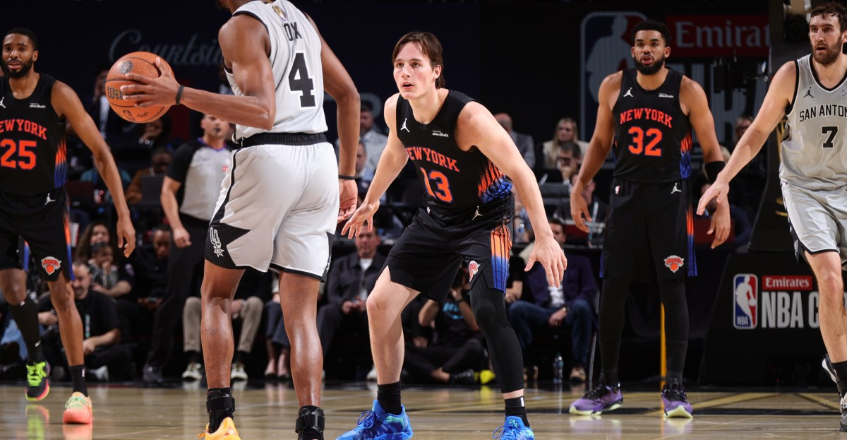 Tyler Kolek excelled during the NBA Cup for the Knicks