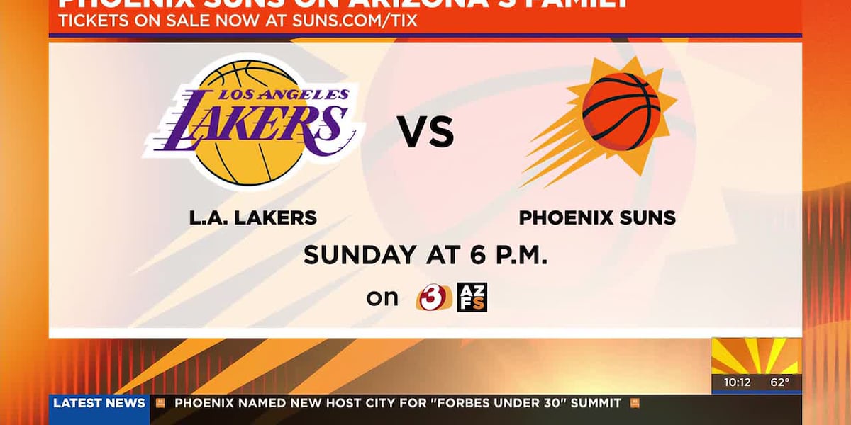 Phoenix Suns add home game against Los Angeles Lakers this weekend