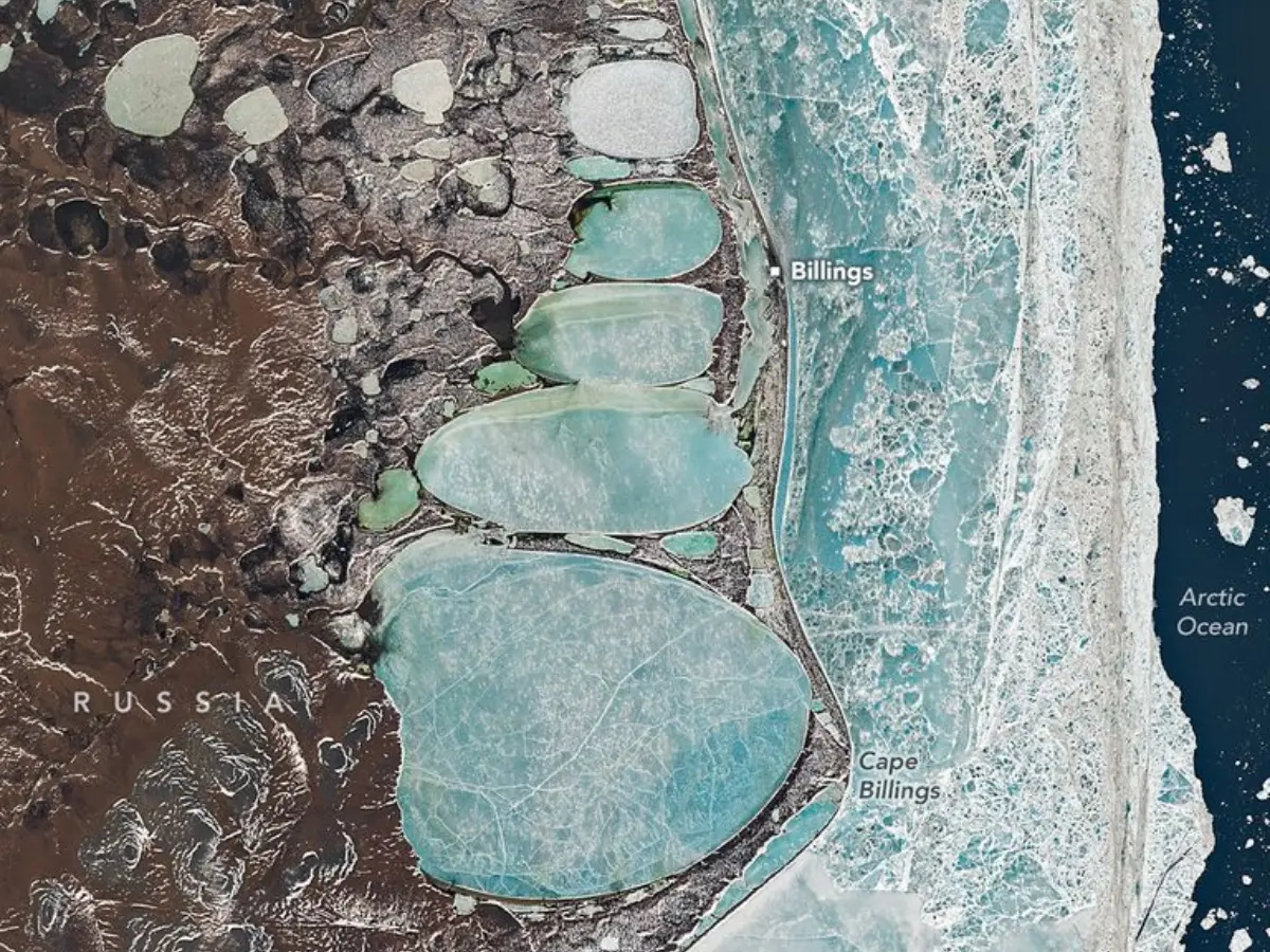 NASA captures a 'Siberian snowman' in remote Russian region from space