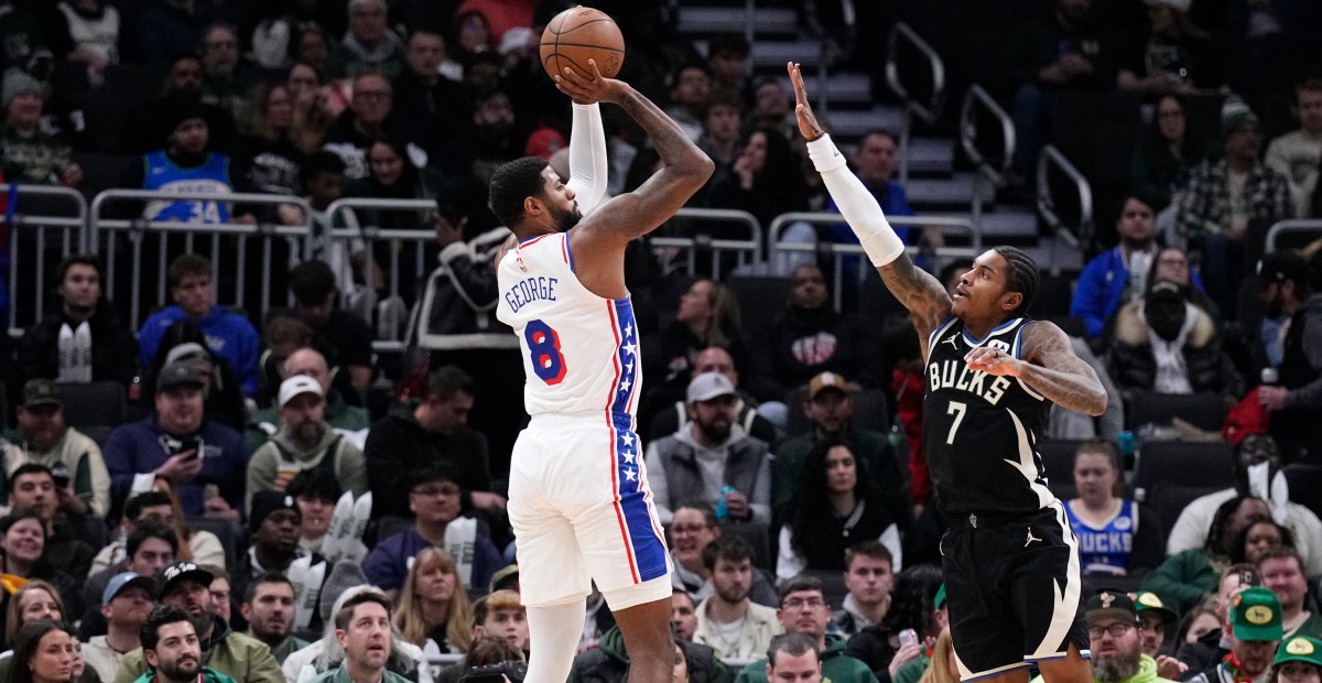 Paul George comes through as Sixers hang on to beat Bucks, win third straight