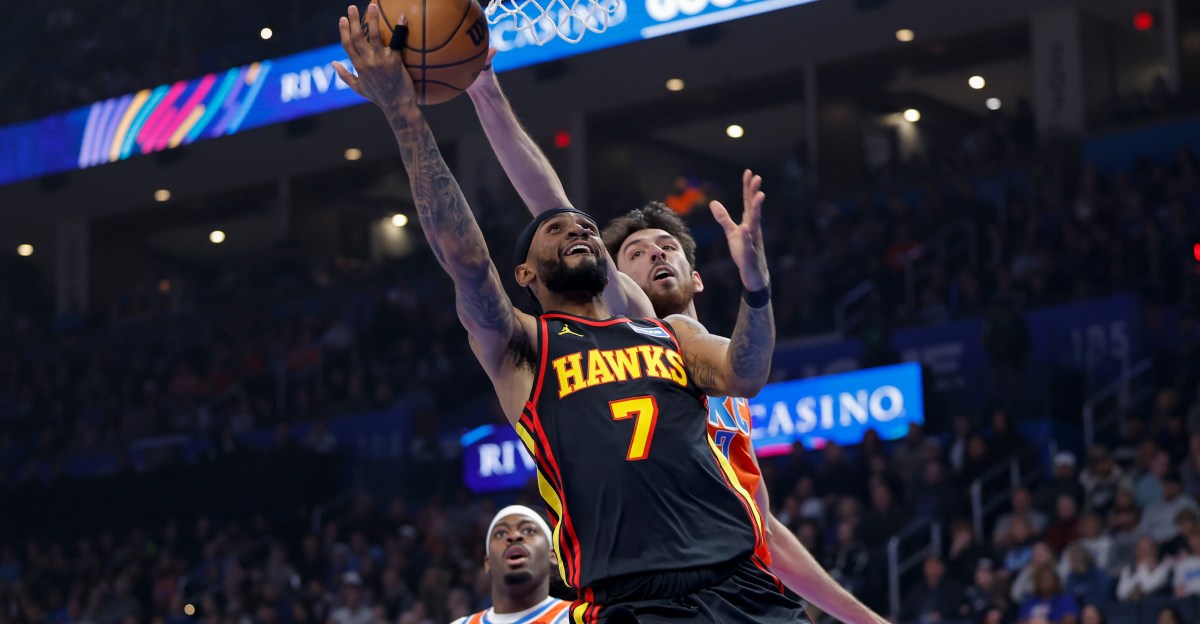 Hawks hang 25 threes but fall short against defending champion Thunder