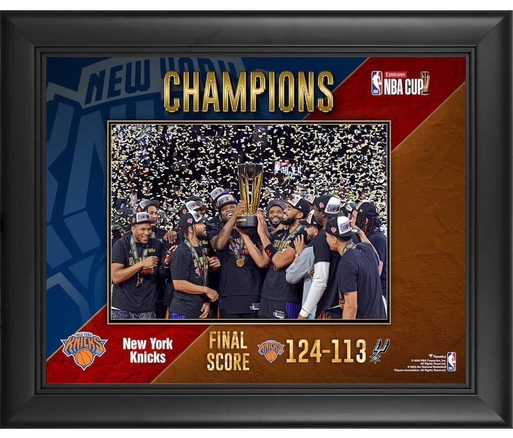 NBA Cup championship photo memorabilia.