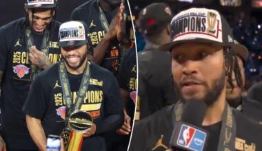 Jalen Brunson hypes up Knicks supporting cast in NBA Cup win