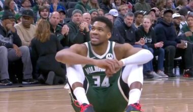 Giannis Antetokounmpo exits with calf strain in Bucks worry