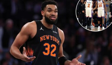 Karl-Anthony Towns misses Knicks' game with injury, Miles McBride also exits