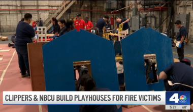 LA Clippers, NBCU build playhouses for fire victims – NBC Los Angeles
