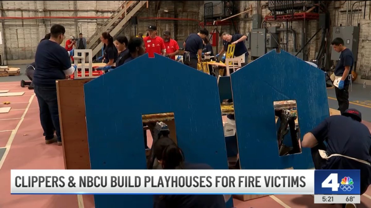 LA Clippers, NBCU build playhouses for fire victims – NBC Los Angeles
