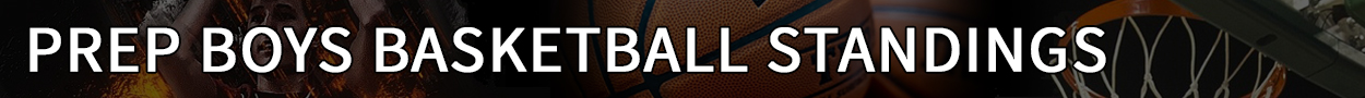 Banner with the words PREP BOYS BASKETBALL STANDINGS