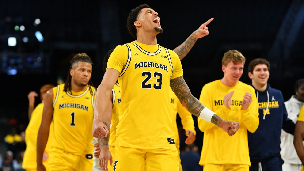Men's college basketball Power Rankings: Michigan leaps to No. 1