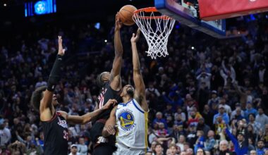 Tyrese Maxey's 'amazing' block seals 76ers' win over Warriors