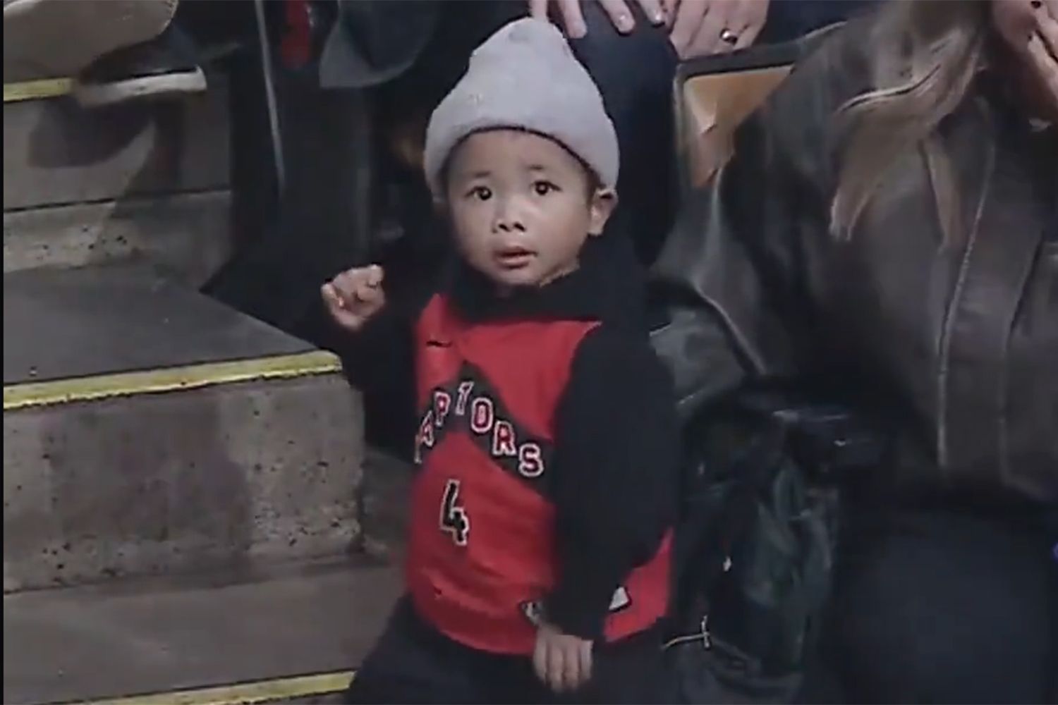 Tiny Raptors Fan Goes Viral for His Too Cute Jumbotron Dance Moves