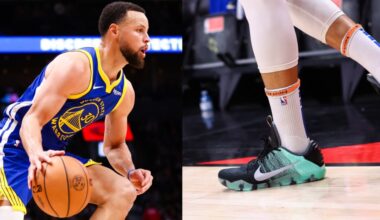 Stephen Curry #30 of the Golden State Warriors dribbles the ball against the Toronto Raptors during second half of their NBA game at Scotiabank Arena on Dec. 28, 2025 in Toronto, Ontario, Canada.