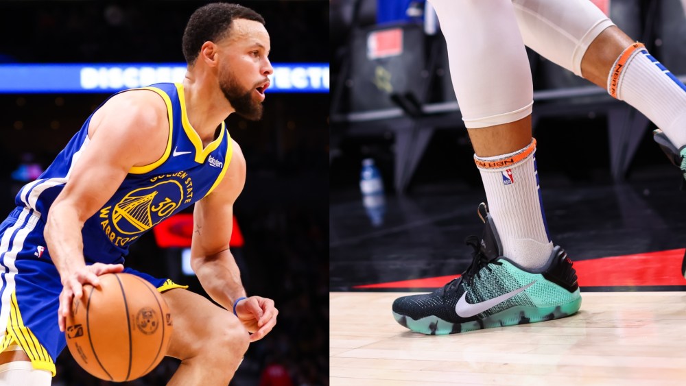 Stephen Curry #30 of the Golden State Warriors dribbles the ball against the Toronto Raptors during second half of their NBA game at Scotiabank Arena on Dec. 28, 2025 in Toronto, Ontario, Canada.