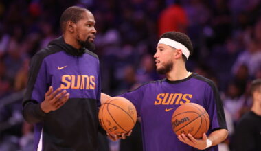Suns' Kevin Durant and Devin Booker...