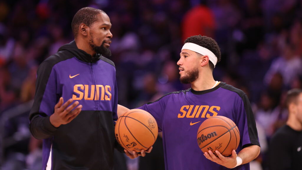 Suns' Kevin Durant and Devin Booker...