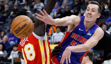 Pistons tie NBA record for scoring balance in win over Hawks