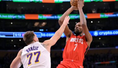 Amen Thompson and Kevin Durant lead Rockets to victory over LeBron James' Lakers