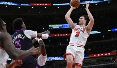 Chicago Bulls lose top scorers Coby White and Josh Giddey to injuries in loss to Timberwolves