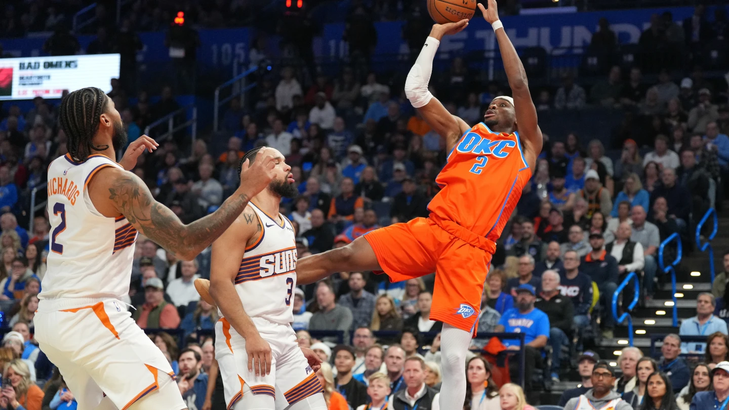 Thunder crush Suns to reach NBA Cup semis, tie best 25-game start in NBA history