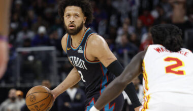 Pistons rally late, then narrowly hold off Hawks