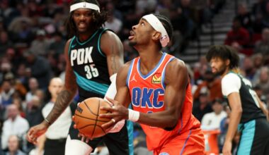Gilgeous-Alexander scores 26, Thunder hold on to beat Trail Blazers 123-115