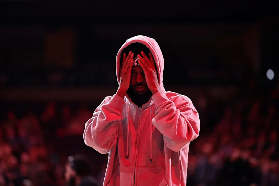 MEMPHIS, TENNESSEE - JANUARY 09: Ja Morant #12 of the Memphis Grizzlies reacts before the game against the Oklahoma City Thunder at FedExForum on January 09, 2026 in Memphis, Tennessee. NOTE TO USER: User expressly acknowledges and agrees that, by downloading and or using this photograph, user is consenting to the terms and conditions of the Getty Images License Agreement. (Photo by Justin Ford/Getty Images)