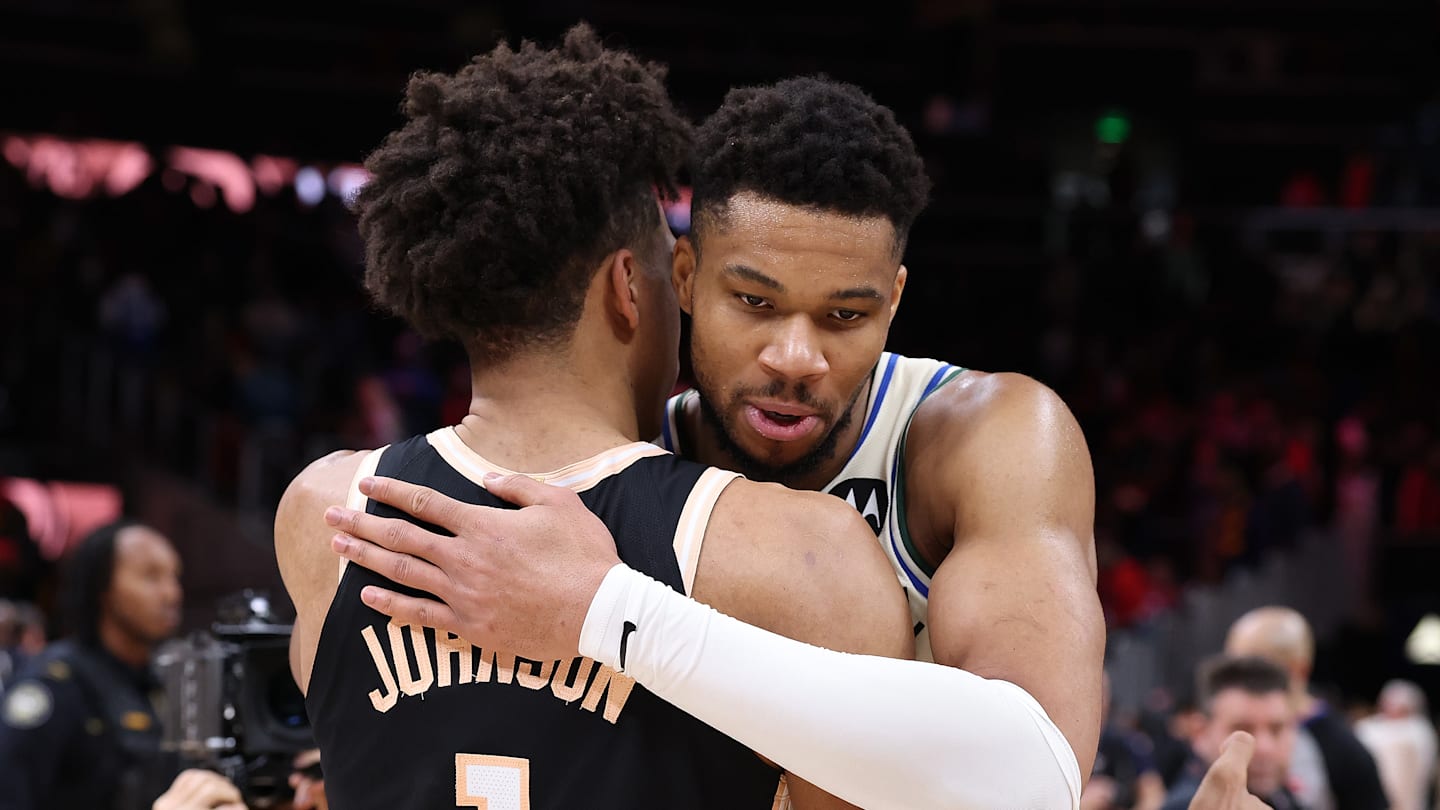 Giannis Antetokounmpo and Jalen Johnson speak following their most recent matchup.