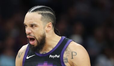 Phoenix Suns forward Dillon Brooks arguing with a referee has been a common sight this season.