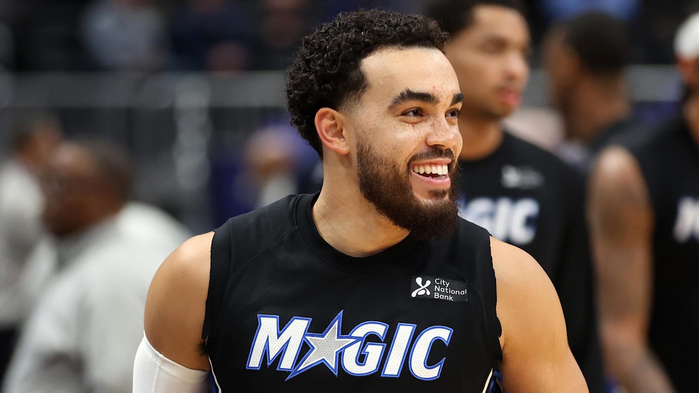 Jan 6, 2026; Washington, District of Columbia, USA; Orlando Magic guard Tyus Jones (2) looks on before a game against the Washington Wizards at Capital One Arena. Mandatory Credit: Daniel Kucin Jr.-Imagn Images