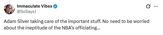 Basketball fans rushed to social media to question the decision from the NBA