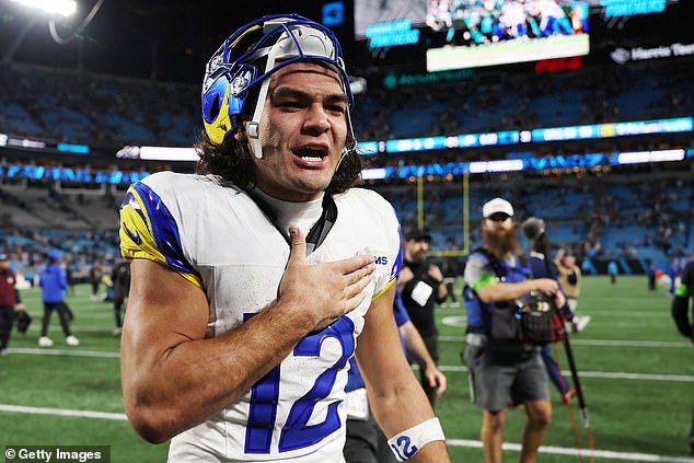 Puka Nacua led the NFL in receptions in 2025 as the Rams reached the playoffs once again