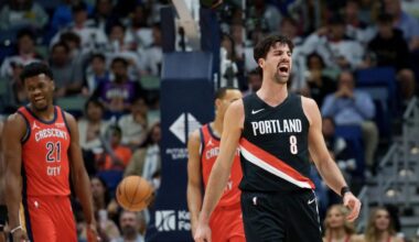 Deni Avdija has 34 points and 11 assists in the Trail Blazers' 122-109 win over the Pelicans