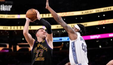 Doncic and James score 30+ each for 1st time this season in Lakers' 128-121 win over Grizzlies