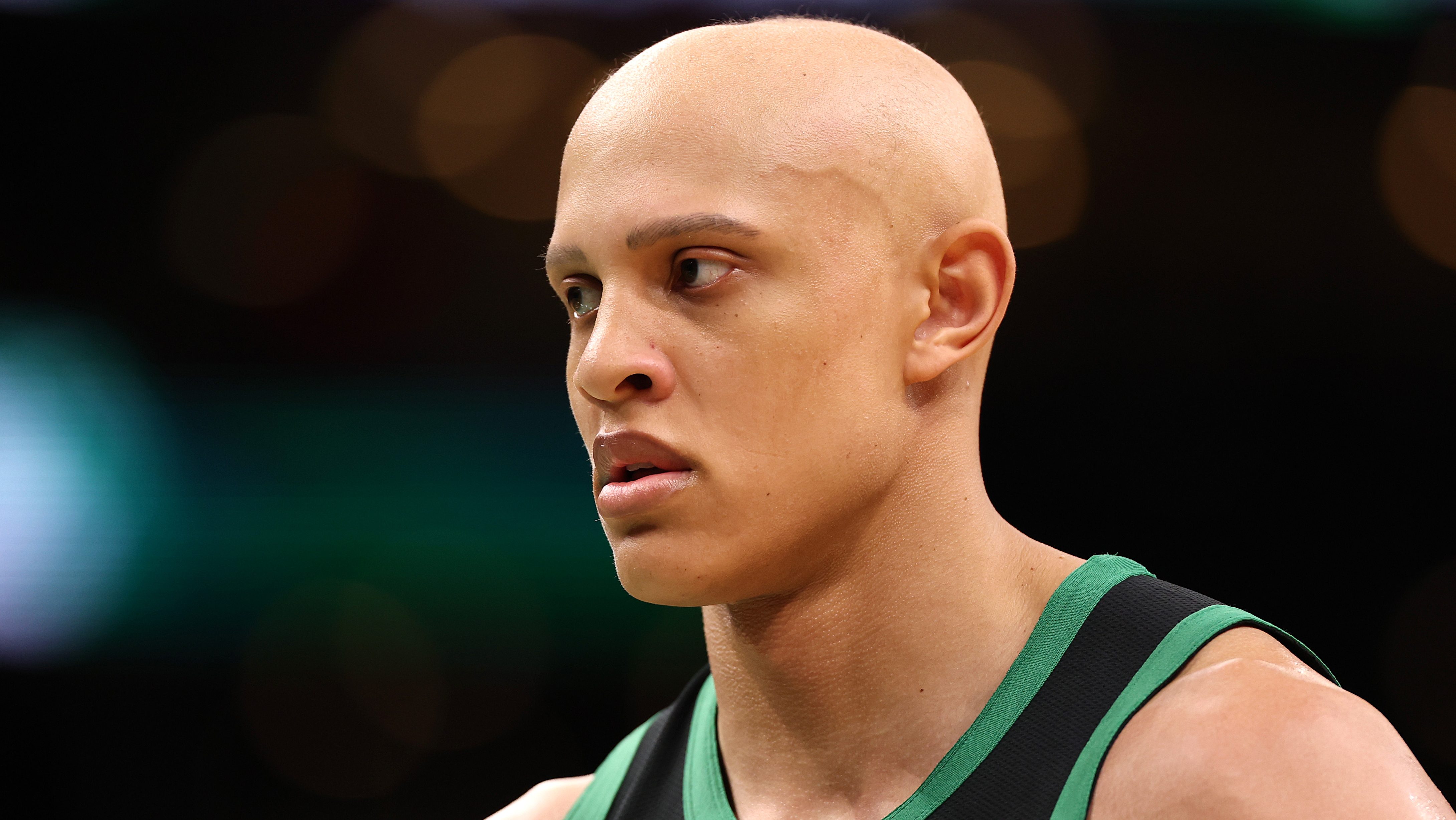 Jordan Walsh #27 of the Boston Celtics looks on