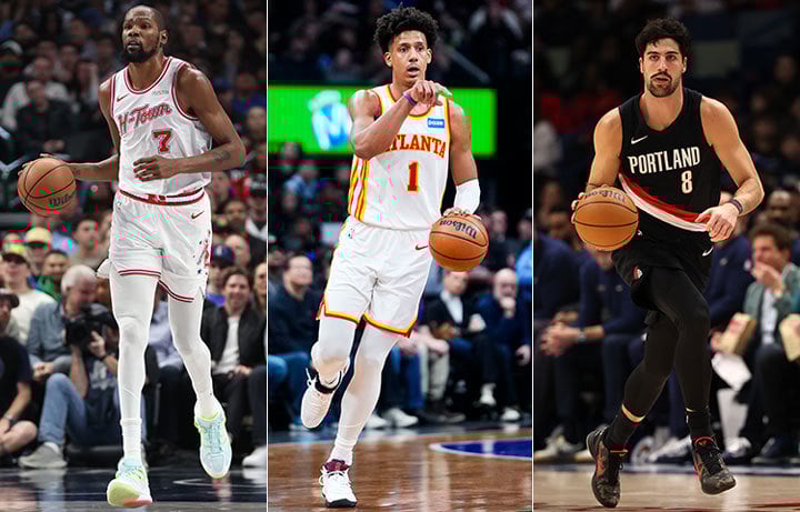 Kevin Durant, Jalen Johnson, Deni Avdija